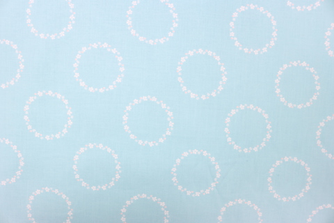 Riley Blake Printed Cotton - Daisy Rings Aqua 112cm