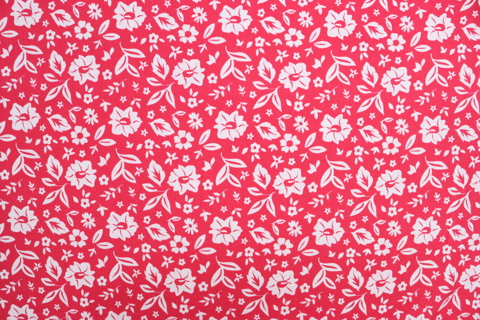 Riley Blake Printed Cotton - Flower Power Hot Pink 112cm