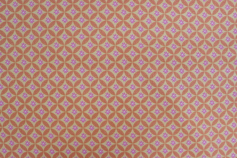 Riley Blake Printed Cotton - Floral Tiles Orange 112cm