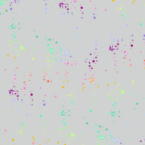 TULA PINK GRAYWORK - FAIRY DUST - FOG