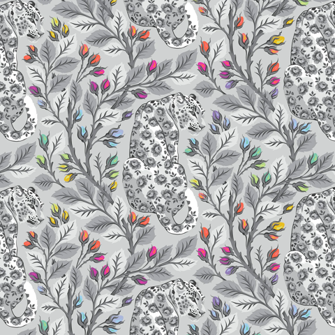 TULA PINK GRAYWORK - BEAUTYMARK - FOG