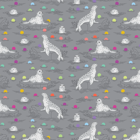 TULA PINK GRAYWORK - SEAL THE DEAL - SHADOW