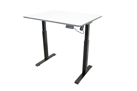 Ellie Electric Height Adjustable Cutting & Sewing Table - White Ash (Flat Packed)