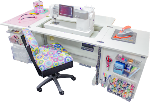 TAILORMADE GE6 Electric Sewing Cabinet - White Ash (Fully Assembled)