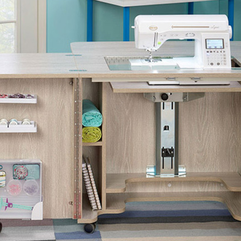 TAILORMADE GE6 Electric Sewing Cabinet - Grey Oak (Fully Assembled)