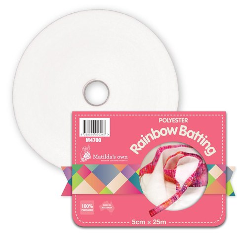 Matilda's Own Batting - Rainbow Batting Polyester - 5cm x 25m