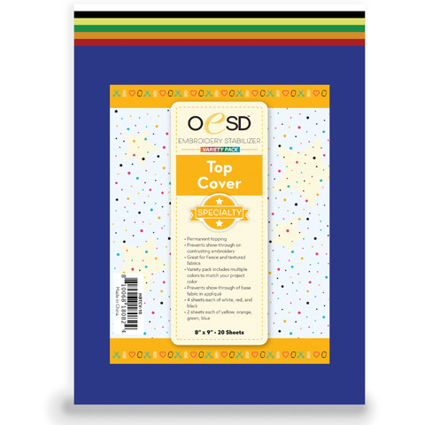 OESD Stabilizer: Top Cover 8in x 9in - 20 sheets