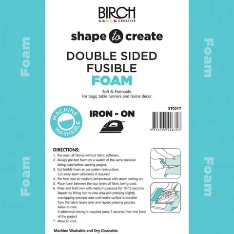 SHAPE TO CREATE I/F Foam Double Sided Fusible 90cm - White