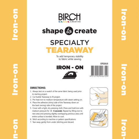 SHAPE TO CREATE I/F Tear Away Fusible Medium 90cm - White