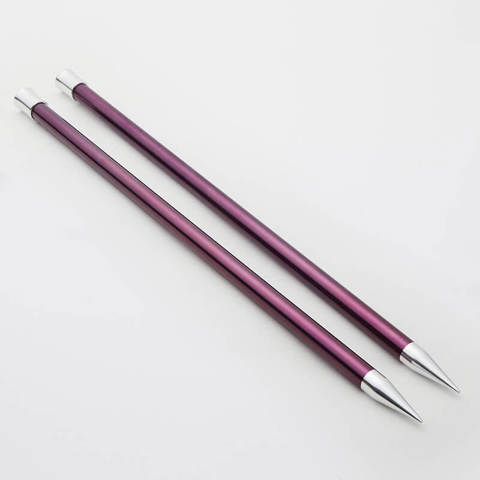 KnitPro - Zing Single Point Knitting Needles Aluminium 35cm - 6.00mm