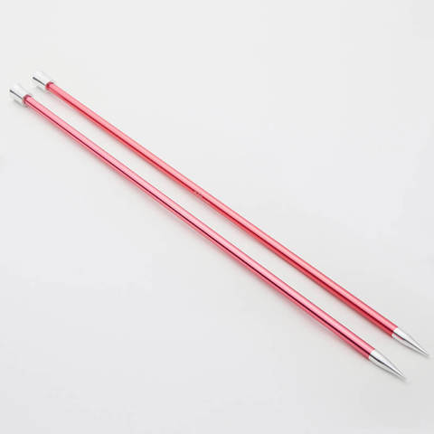KnitPro - Zing Single Point Knitting Needles Aluminium 35cm - 6.50mm