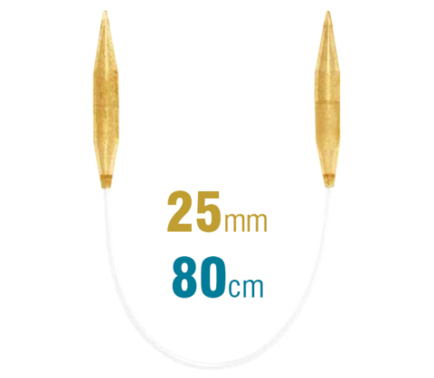 Addi Champagne Circular Knitting Needle 80CM X 25.00MM