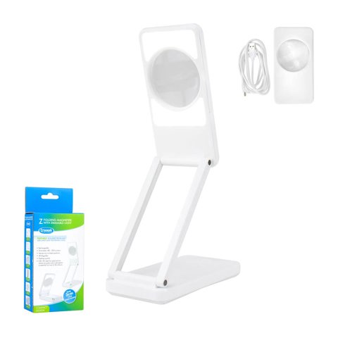 LED ZFolding Compact Light/Magnifier 60mm White