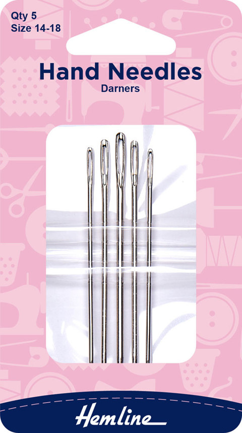 Hemline - Hand Needle Darner 5pk - size 14-18