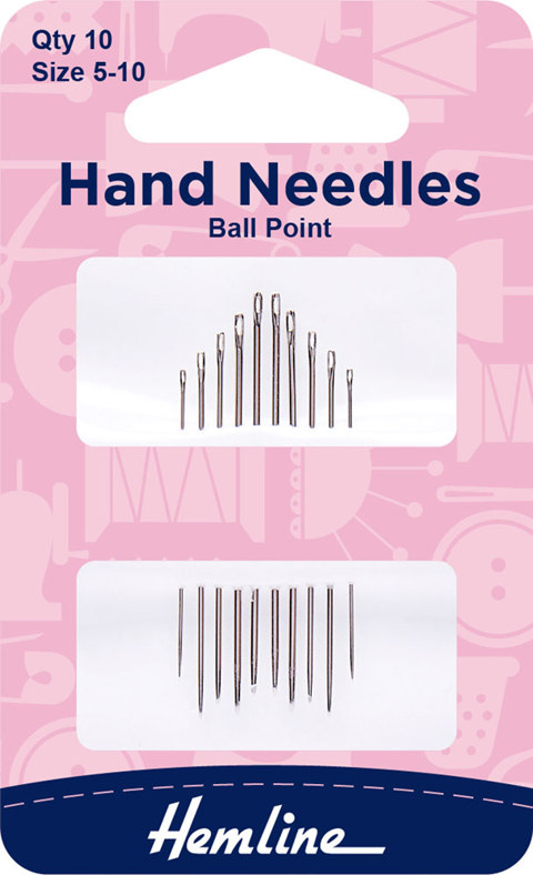 Hemline - Hand Needle Ballpoint 10pk - size 5-10