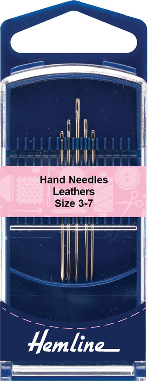 Hemline - Hand Needle Gold Eye Leather 5pk - size 3-7