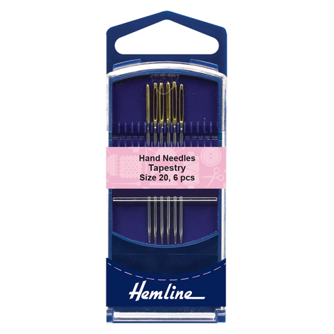 Hemline - Hand Needle Gold Eye Tapestry 6pk - size 20 