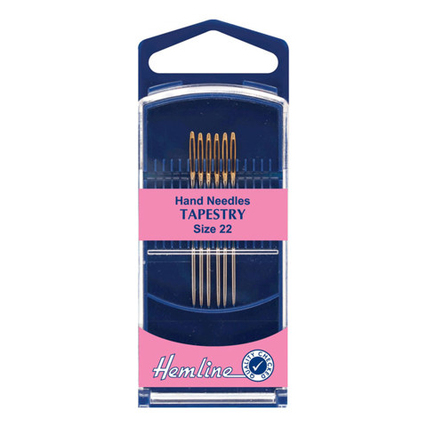 Hemline - Hand Needle Gold Eye Tapestry 6pk - size 22 