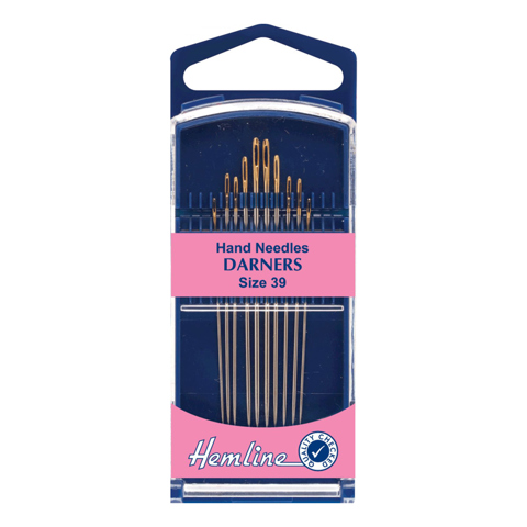 Hemline - Hand Needle Gold Eye Darner 10pk - size 3-9 