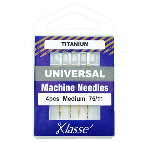 Klasse Machine Needle - Universal Titanium 4pc - Size 75/11 