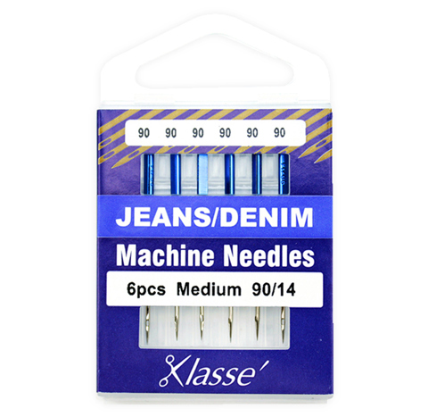 Klasse Machine Needle - Jeans 6pc - Size 90/14