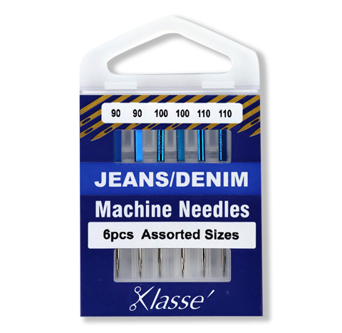 Klasse Machine Needle - Jeans Mix 6pc - Sizes 90 / 100 / 110