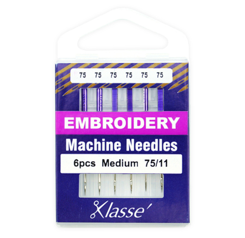 Klasse Machine Needle - Embroidery 6pc - Size 75/11