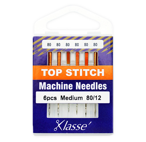 Klasse Machine Needle - Topstitch 6pc - Size 80/12