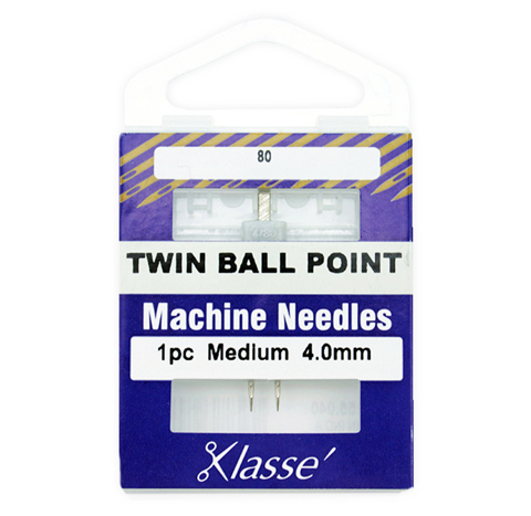 Klasse Machine Needle - Twin Ball Point 1pc - Size 80/4.0mm 