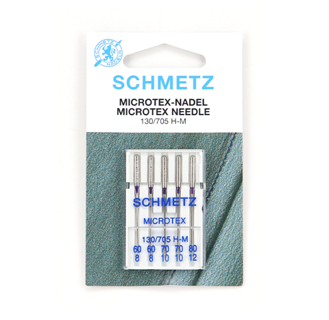 Schmetz Machine Needle - Microtex Mix 5pc - Sizes 60 / 70/ 80