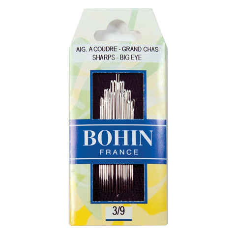 BOHIN - Hand Needle Sharps (Big Eye) Qty 20 - Size 3/9