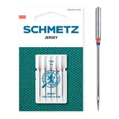 Schmetz Machine Needle - Jersey/Ball Point 5pc - Size100/16