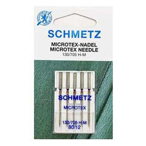 Schmetz Machine Needle - Microtex 5pc - Size 80/12