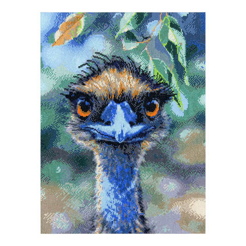 Natalie Jane Parker Counted Cross Stitch Kit 30 x 40cm - Bird's Eye View Emu