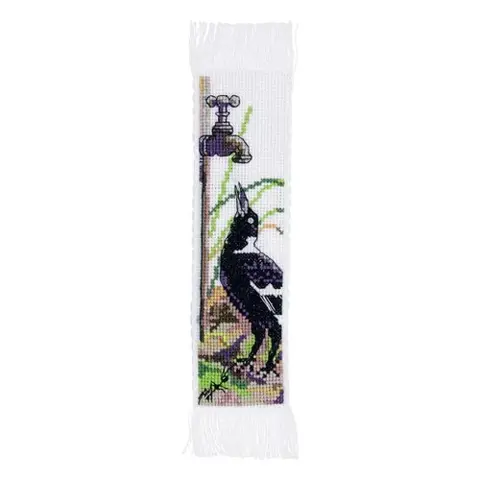 Natalie Jane Parker Counted Cross Stitch Bookmark 5 x 18cm - Magpie