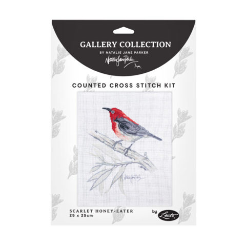 Natalie Jane Parker Counted Cross Stitch Kit 25 x 25cm - Sacred Honey-Eater