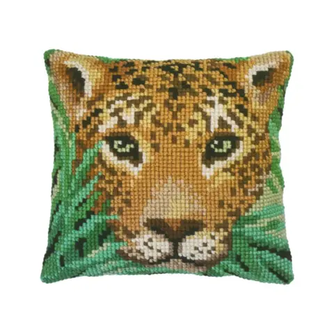 Sudan Tapestry Cushion Kit 40 x 40cm - Leopard Watch