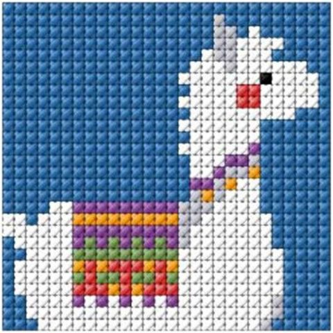 Cross Stitch Kit 14 x 14cm - Lama