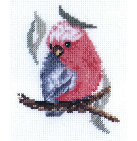 Australian Cross Stitch Kit 10 x 10cm - Baby Galah