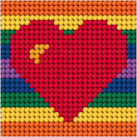 Cross Stitch Kit 14 x 14cm - Heart