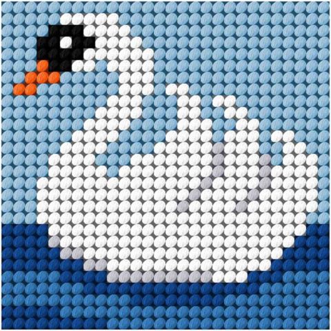 Cross Stitch Kit 14 x 14cm - Swan Princess