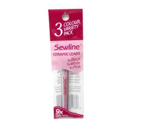 SEWLINE Ceramic Lead Refill Pack Variety - White, Black, Pink