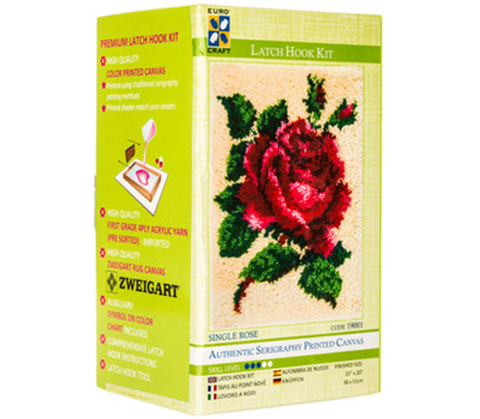 Latch Hook Kit - Single Rose