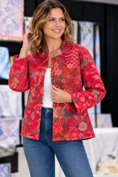 Quilted Jacket Red