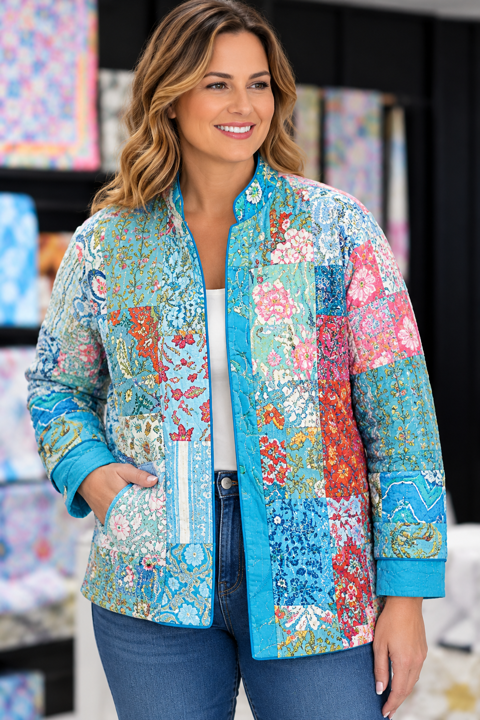 Quilted Jacket Teal