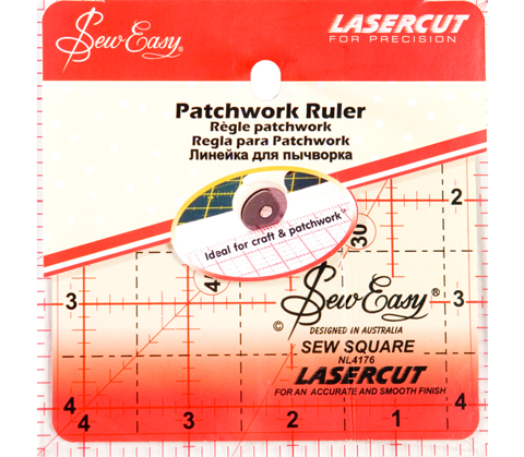 Sew Easy - Quilters Ruler Quilters Square Imperial 4.5 x 4.5in