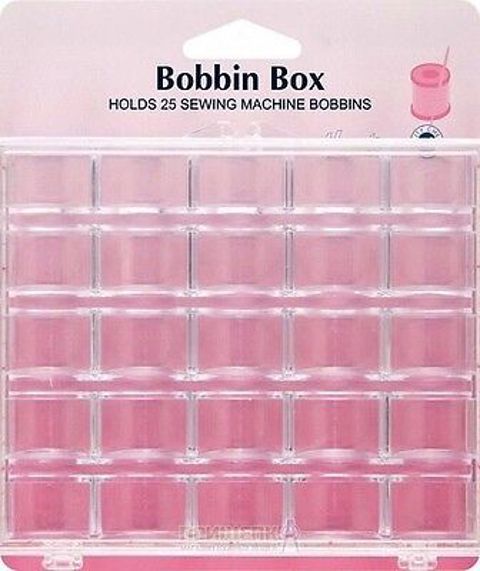 HEMLINE HANGSELL - Clear Bobbin Box, Holds 25 Bobbins