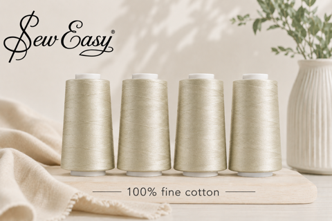 Fine Quilting Thread 100% Cotton - 4029  50/2 4570m 4 pack