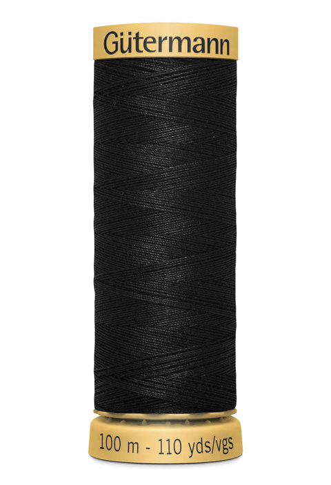 GUTERMANN - Thread Natural Cotton 100M - 5201 black
