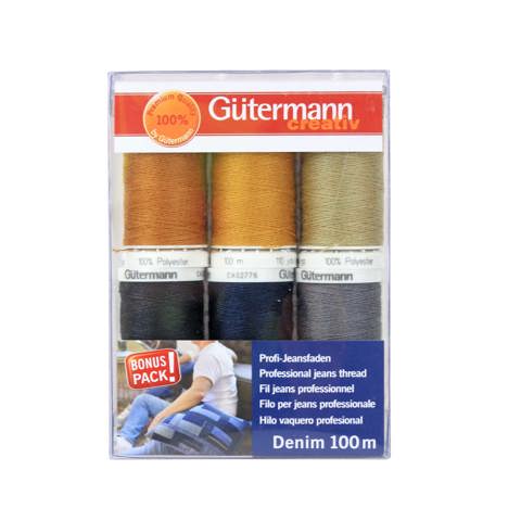 GUTERMANN Thread Set Denim 100m - 6 reels
